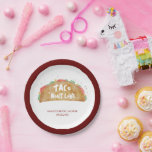 Taco'Bout Love Wedding Vrijgezellenfeest Fiesta Papieren Bordje<br><div class="desc">Taco'Bout Love paper bord voor een leuke,  fiesta-thema bruiloft. U kunt de tekst aanpassen om uw gebeurtenis te passen.</div>