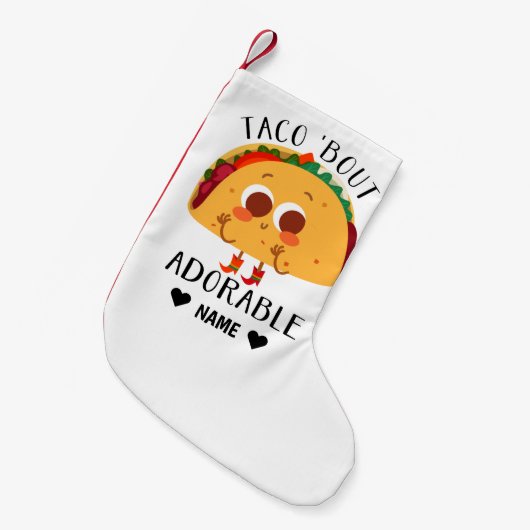 Taco'Bout Schattig Kleine Kerstsok (Voorkant (Hangend))