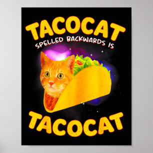 Tacocat achterstevoren gespeld is tacocat kat meme poster
