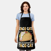Tacocat achterstevoren gespeld Taco Cat Mexicaans Schort (Gedragen)