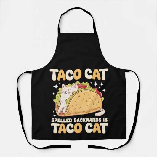 Tacocat achterstevoren gespeld Taco Cat Mexicaans Schort (Voorkant)