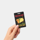 Tacocat achterstevoren gespeld tacos katten Cinco  Badge (Handheld)