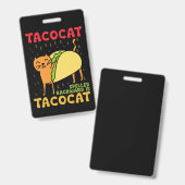 Tacocat achterstevoren gespeld tacos katten Cinco  Badge (Voor- en achterkant)