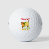 Tacocat achterstevoren gespeld tacos katten Cinco  Golfballen (Voorkant)