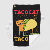 Tacocat achterstevoren gespeld tacos katten Cinco  Golfhanddoek (Insitu)