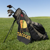 Tacocat achterstevoren gespeld tacos katten Cinco  Golfhanddoek (Groen)