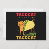 Tacocat achterstevoren gespeld tacos katten Cinco  Kaart (Voorkant)