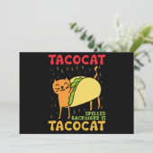 Tacocat achterstevoren gespeld tacos katten Cinco  Kaart (Staand voorkant)