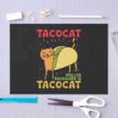Tacocat achterstevoren gespeld tacos katten Cinco  Tissuepapier (Craft)
