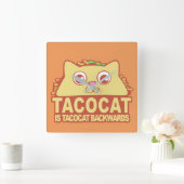 Tacocat achteruit II Vierkante Klok (Huis)