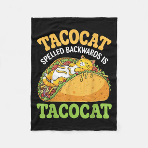 Tacocat achterwaarts gespeld is Tacocat met Schatt Fleece Deken