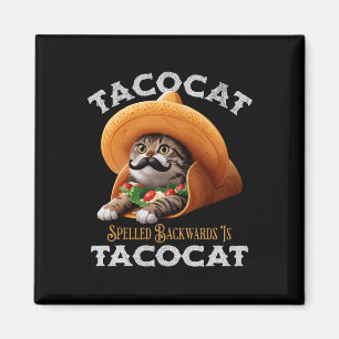 Tacocat achterwaarts gespeld is Tacocat Mexican Fo Magneet