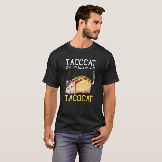 Tacocat achterwaarts gespeld is Tacocat Schattig C T-shirt (Voorkant volledig)