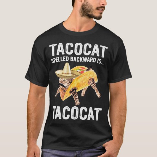 Tacocat achterwaarts gespeld is... Tacocat voor Ta T-shirt (Voorkant)