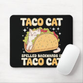 Tacocat achterwaarts gespeld Taco Cat Mexican Muismat (Met muis)