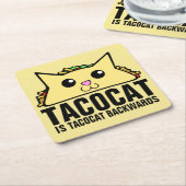 Tacocat Backwards Kartonnen Onderzetters (Schuin)