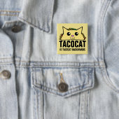 Tacocat Backwards Vierkante Button 5,1 Cm (In situ)