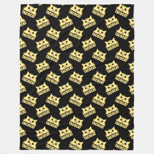 Tacocat Black II Fleece Blanket (Voorkant)
