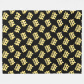 Tacocat Black II Fleece Blanket (Voorkant (Horizontaal))