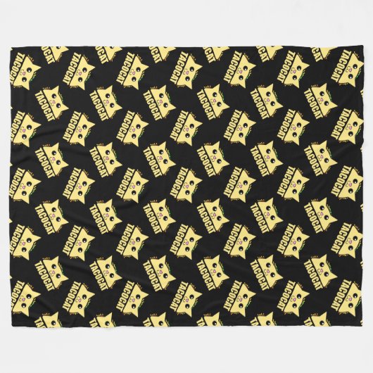 Tacocat Black II Fleece Blanket Deken (Voorkant (Horizontaal))