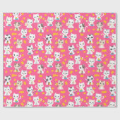 Tacocat Burrito en Taco Cats Cute Pet Cadeaupapier (Vlak)