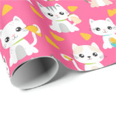 Tacocat Burrito en Taco Cats Cute Pet Cadeaupapier (Rol Hoek)