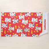 Tacocat Burrito en Taco Cats Personalized Strandlaken (Voorkant)