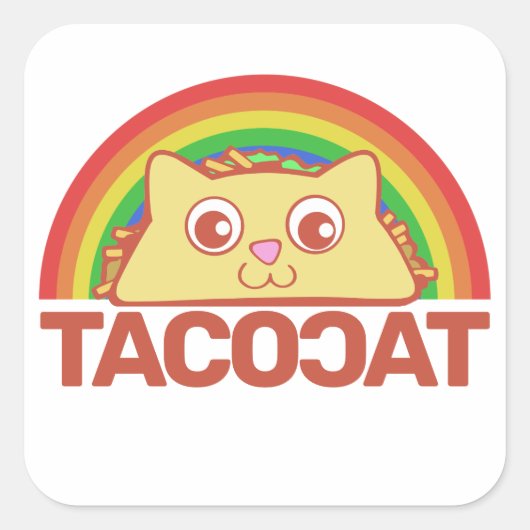 TacoCat Deluxe B Square Sticker (Voorkant)