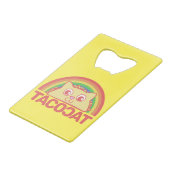 Tacocat Deluxe Creditkaart Flessenopener (Voorkant Gekanteld)