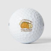 TACOCAT-DIEREN IN TACO-CARTOON GOLFBALLEN (Voorkant)