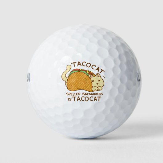 TACOCAT-DIEREN IN TACO-CARTOON GOLFBALLEN (Voorkant)