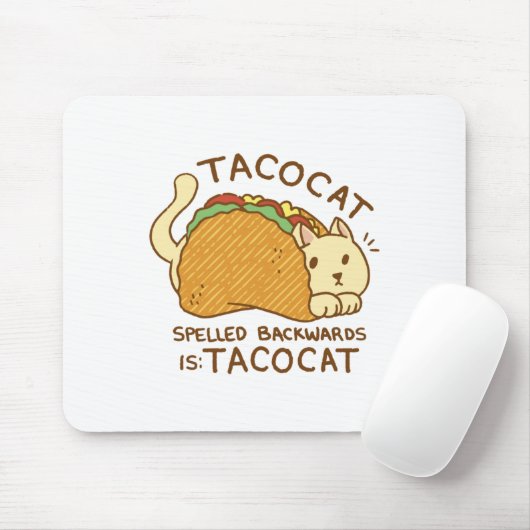 TACOCAT-DIEREN IN TACO-CARTOON MUISMAT (Met muis)