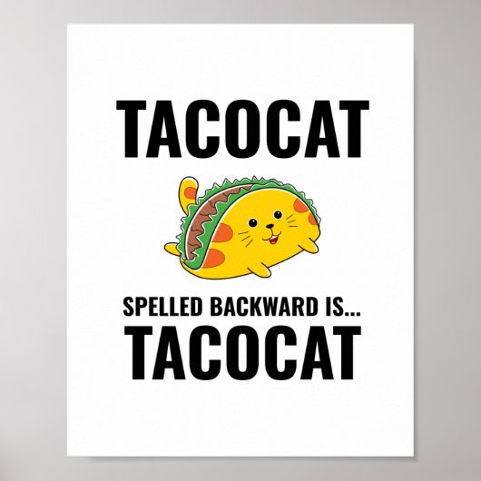 Tacocat funny tacos Mexican food Poster (Voorkant)