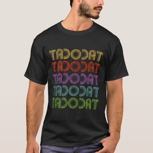 tacocat gespeld achterwaarts retro  taco cat t-shirt (Voorkant)