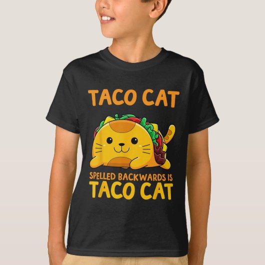 Tacocat gespeld achterwaarts Shirt Taco Cat Cinco  (Voorkant)