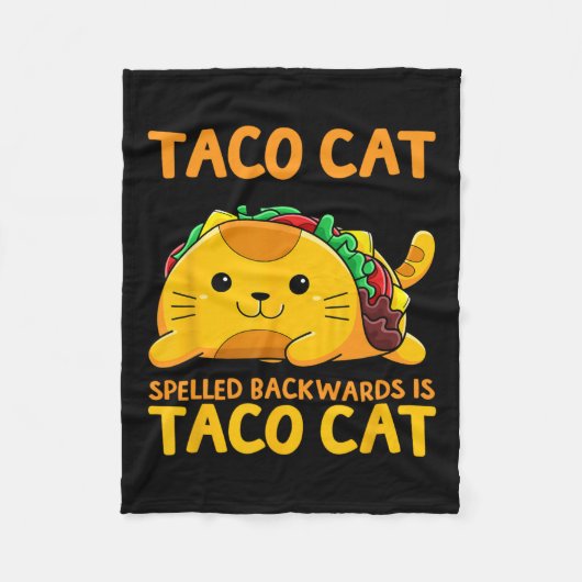 Tacocat gespeld achterwaarts Shirt Taco Cat Cinco  Fleece Deken (Voorkant)