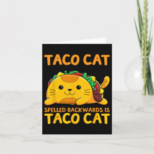 Tacocat gespeld achterwaarts Shirt Taco Cat Cinco Kaart