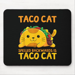 Tacocat gespeld achterwaarts Shirt Taco Cat Cinco  Muismat