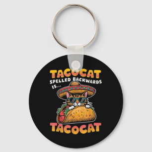 Tacocat gespeld achterwaarts Shirt Taco Cat Cinco  Sleutelhanger