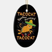 Tacocat Graphic Cinco de Mayo Cat Taco Keramisch Ornament (Rechts)