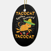 Tacocat Graphic Cinco de Mayo Cat Taco Keramisch Ornament (Links)