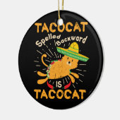 Tacocat Graphic Cinco de Mayo Cat Taco Keramisch Ornament (Links)