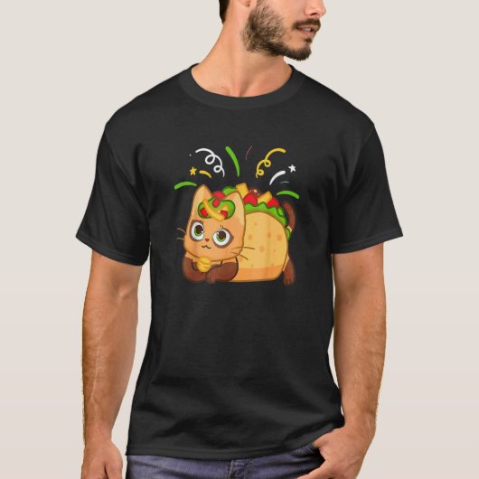 Tacocat Leuke Taco Kat Cinco De Mayos T-shirt (Voorkant)