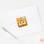 TacoCat Meow Vierkante Sticker (Envelop)