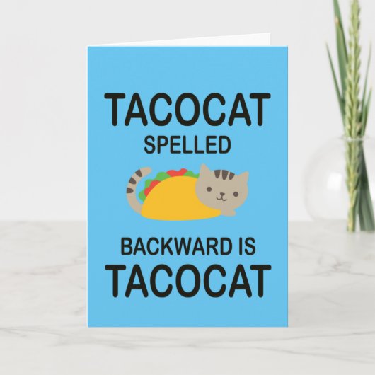 TACOCAT met achterzijde gespeld is TACOCAT Kaart (Voorkant)