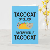TACOCAT met achterzijde gespeld is TACOCAT Kaart (Gele Bloem)