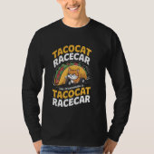 Tacocat Racecar Spelled Backwards Funny Cat Cinco  T-shirt (Voorkant)