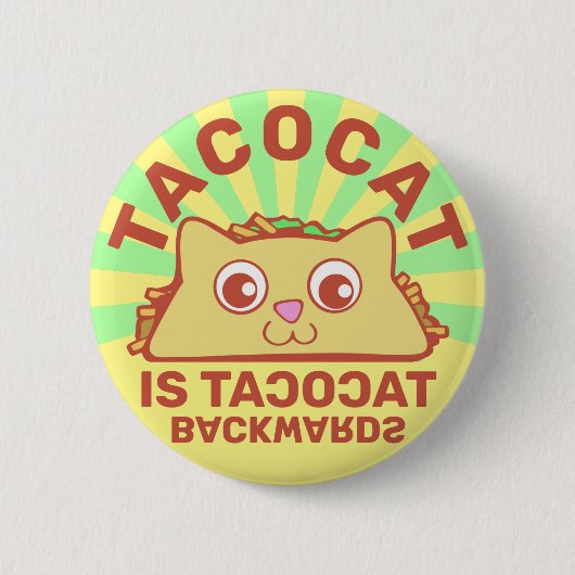 Tacocat Retro Carnival Pinback Button (Voorkant)