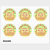 Tacocat Retro Carnival Ronde Sticker (Vel)