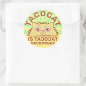 Tacocat Retro Carnival Ronde Sticker (Tas)